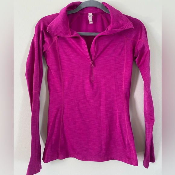 UnderArmour Fuchsia 1/4 Zip Long Sleeve Pullover - Picture 4 of 6